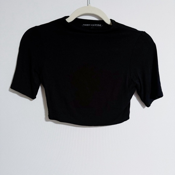 Naked Wardrobe - Black Crop Tee - Picture 1 of 4